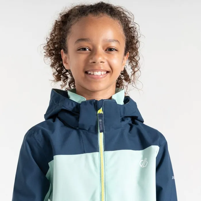 Dare 2b Explore II Waterproof Jacket Mint Green Moonlight Denim Kids Waterproof Jackets
