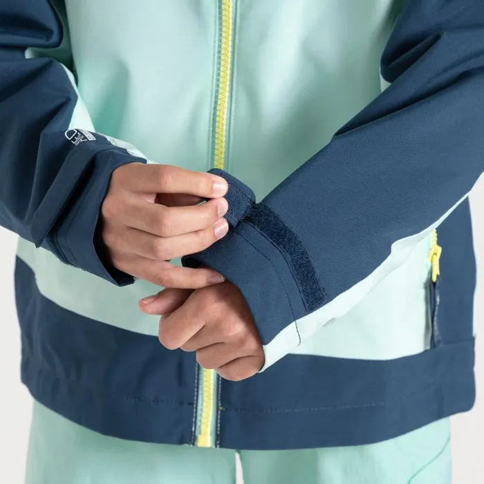 Dare 2b Explore II Waterproof Jacket Mint Green Moonlight Denim Kids Waterproof Jackets