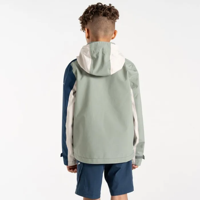 Dare 2b Explore II Waterproof Jacket Moonlight Denim Green Kids Waterproof Jackets
