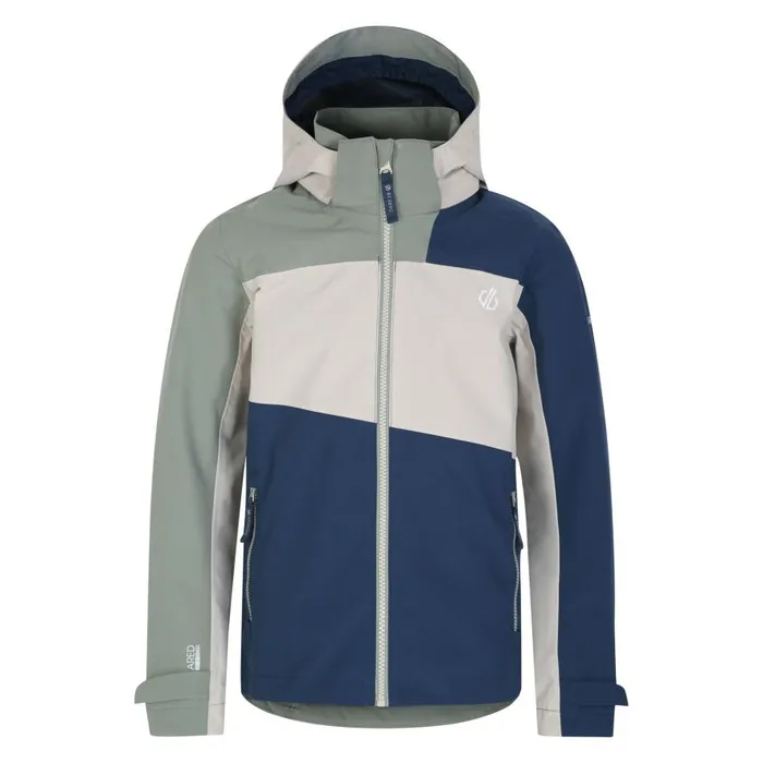 Dare 2b Explore II Waterproof Jacket Moonlight Denim Green Kids Waterproof Jackets