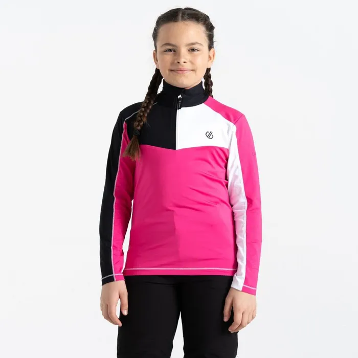 Dare 2b Formate II Core Stretch Midlayer Pure Pink Kids Fleece