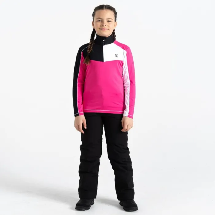 Dare 2b Formate II Core Stretch Midlayer Pure Pink Kids Fleece