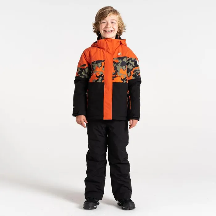 Dare 2b Humour III Ski Jacket Orange Rust Camo Print Kids Ski Jackets
