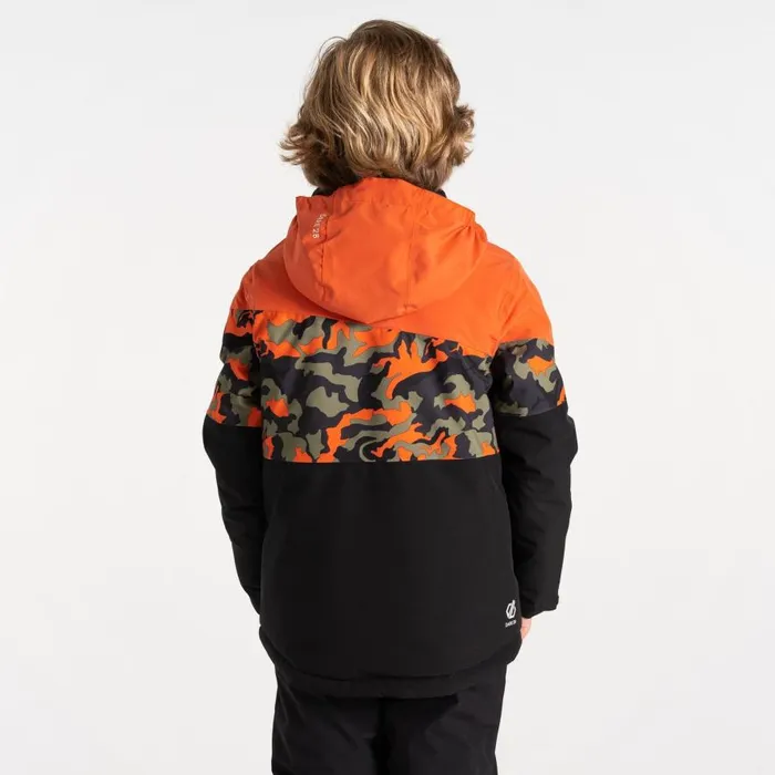 Dare 2b Humour III Ski Jacket Orange Rust Camo Print Kids Ski Jackets