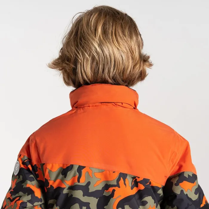 Dare 2b Humour III Ski Jacket Orange Rust Camo Print Kids Ski Jackets