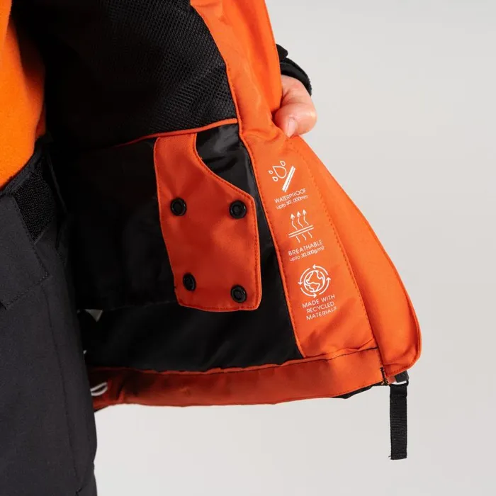 Dare 2b Humour III Ski Jacket Orange Rust Camo Print Kids Ski Jackets