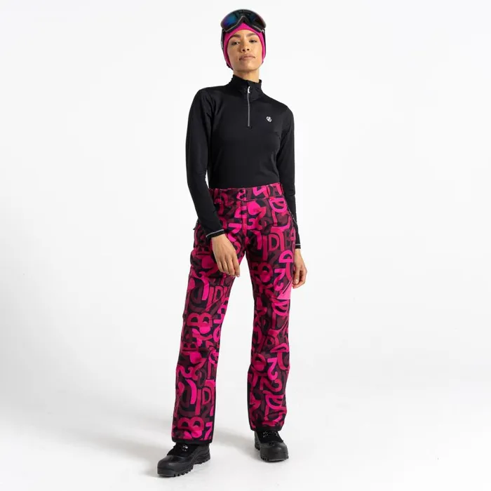 Dare 2b Ice Ski Pant Pink Graffiti Print Women Ski Trousers and Salopettes
