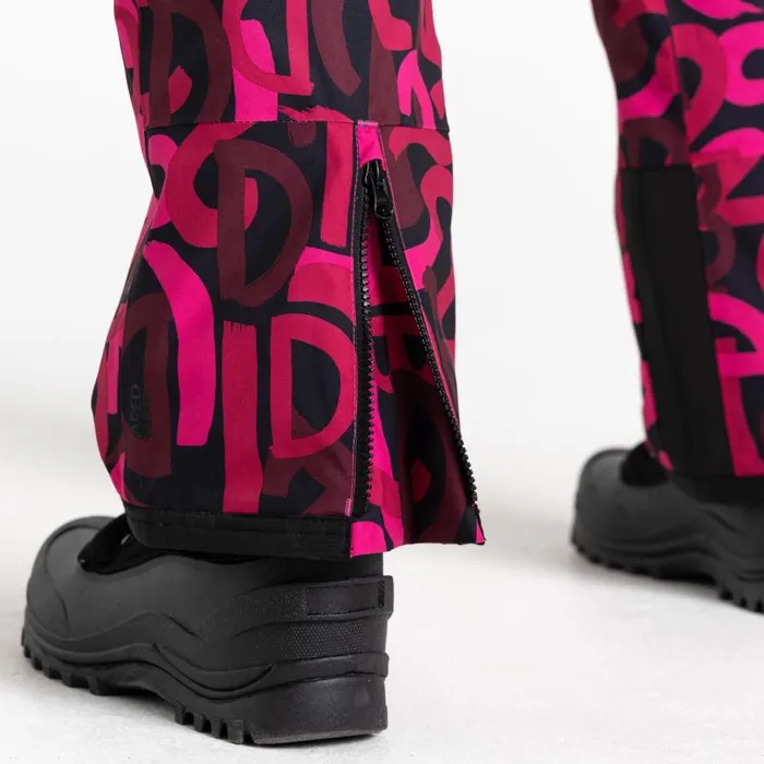 Dare 2b Ice Ski Pant Pink Graffiti Print Women Ski Trousers and Salopettes