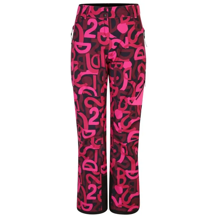 Dare 2b Ice Ski Pant Pink Graffiti Print Women Ski Trousers and Salopettes