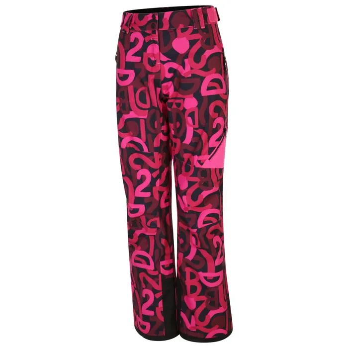 Dare 2b Ice Ski Pant Pink Graffiti Print Women Ski Trousers and Salopettes