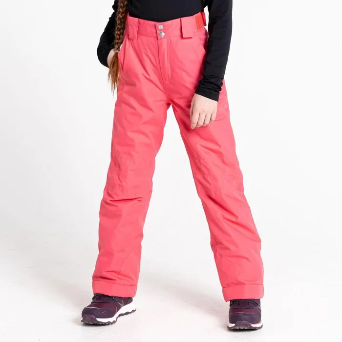 Dare 2b Motive Waterproof Insulated Ski Pants Geranium Pink Kids Ski Trousers and Salopettes