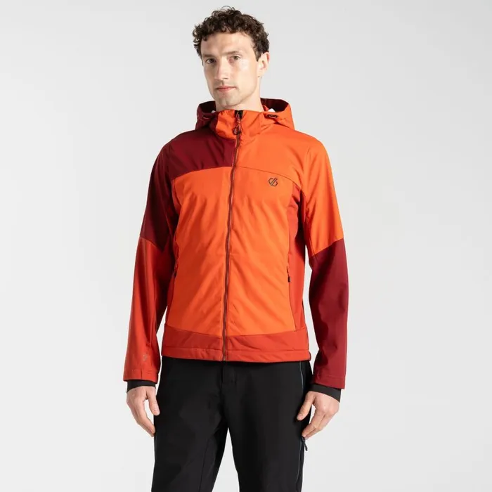 Dare 2b Mountaineer Softshell Jacket Tuscan Cinnamon Red Men Waterproof Jackets