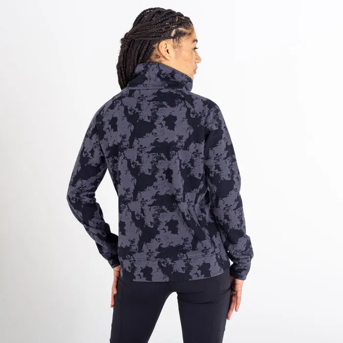 Dare 2b Offline Sweater Black Mirage Print Women Hoodies and Sweatshirts