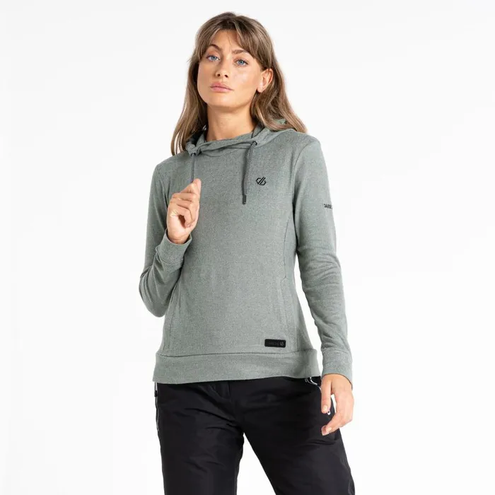 Dare 2b Out and Out Overhead Hooded Fleece Duck Green Marl Women Fleece