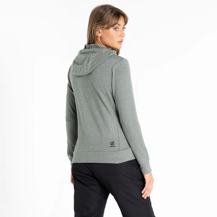 Dare 2b Out and Out Overhead Hooded Fleece Duck Green Marl Women Fleece
