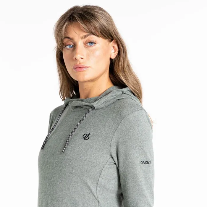 Dare 2b Out and Out Overhead Hooded Fleece Duck Green Marl Women Fleece