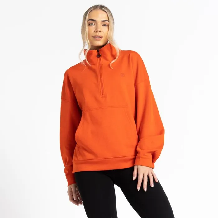 Dare 2b Recoup II Half Zip Sweatshirt Rusty Orange Women Hoodies and Sweatshirts