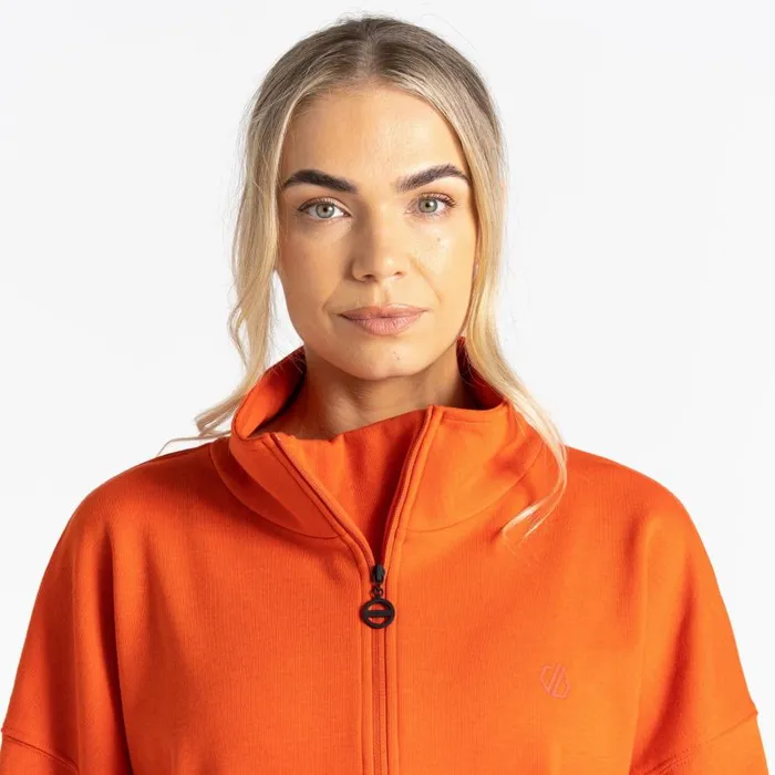 Dare 2b Recoup II Half Zip Sweatshirt Rusty Orange Women Hoodies and Sweatshirts