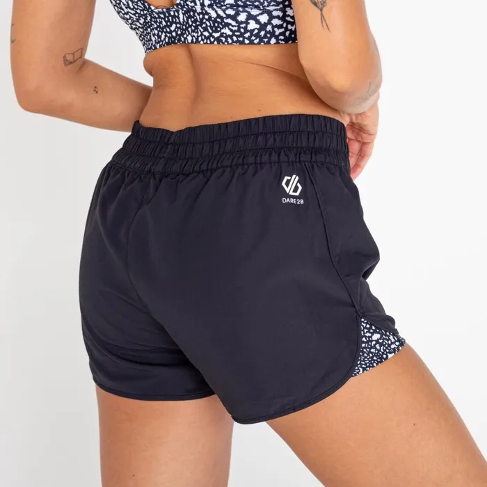 Dare 2b Sprint Up 2in1 Shorts Black White Women Shorts