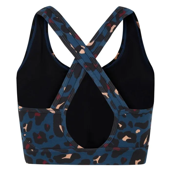 Dare 2b Swift II Sports Bra Moonlight Denim Animal Print Women Medium Impact