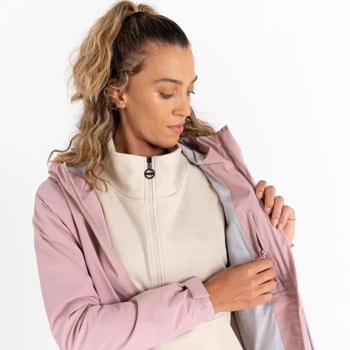 Dare 2b Switch Up Recycled Waterproof Jacket Dusky Rose Women Waterproof Jackets