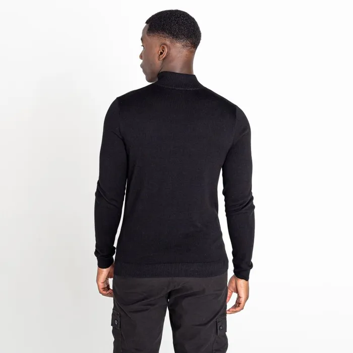 Dare 2b Unite Us Half Zip Knit Sweater Black Amber Glow Men Fleece