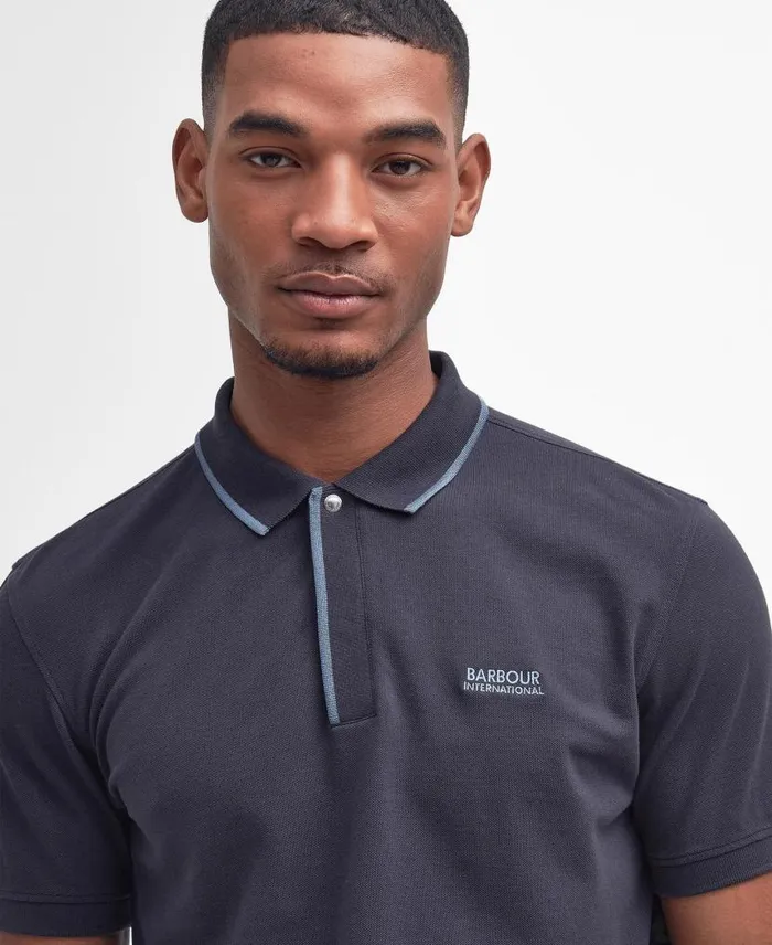 Daytona Tipped ShortSleeved Polo Shirt Bright White Men Barbour Polo Shirts