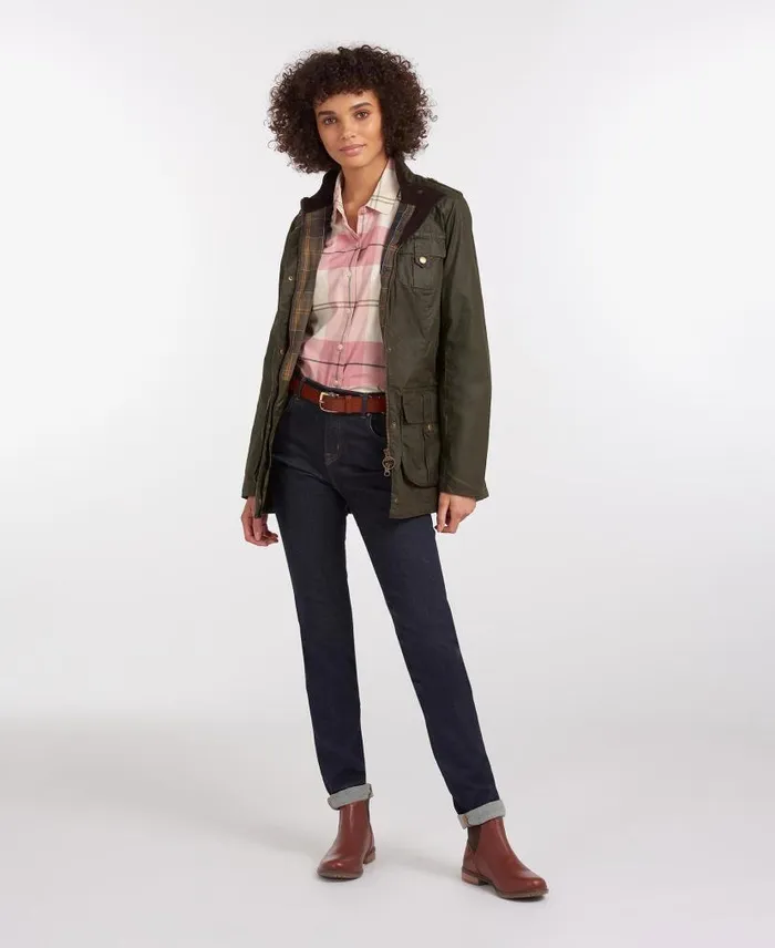 Defence Lightweight Waxed Jacket Royal Navyclassic Women Barbour Waxed Jackets