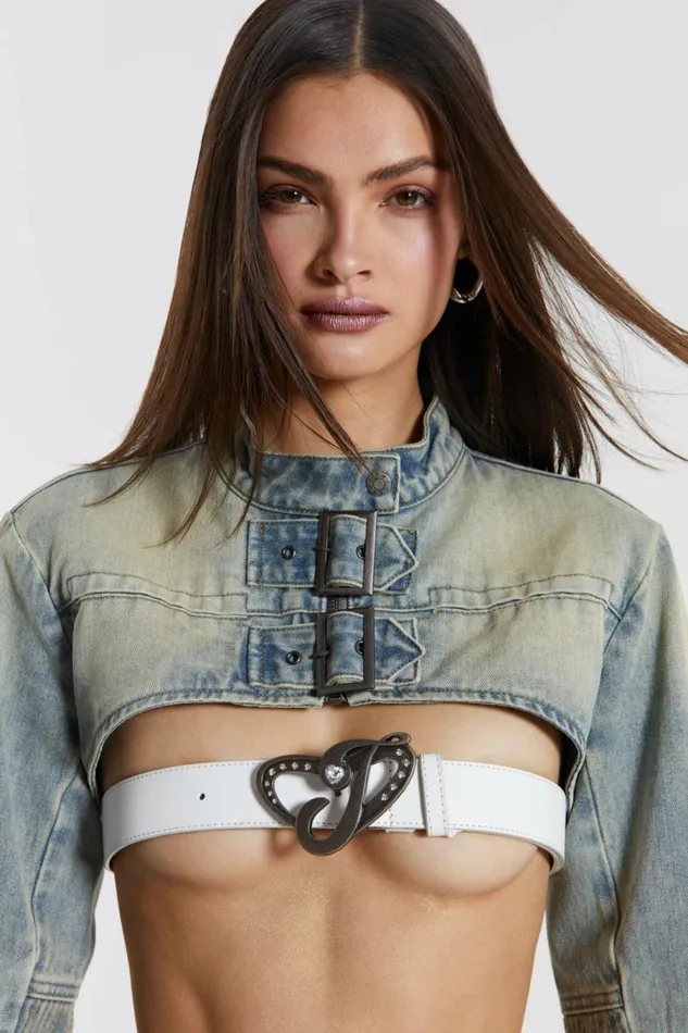 Denim Assassin Ultra Cropped Jacket Blue Women Jaded London Denim Jackets