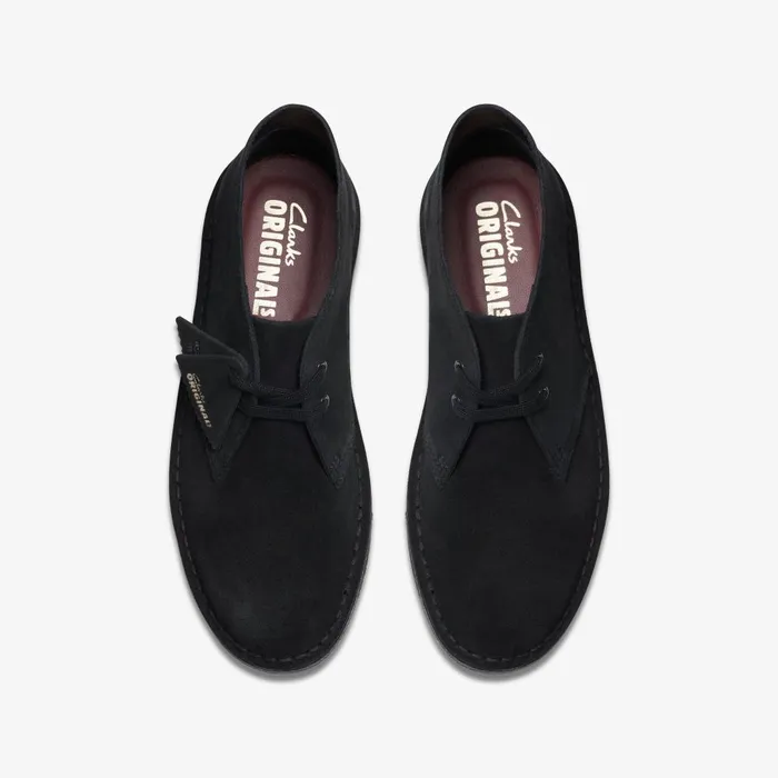 Desert Boot Black Suede WomenMen Clarks Boots and Booties
