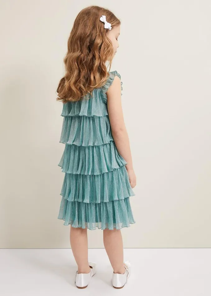 Destiny Plisse Dress Green Women Phase Eight Dresses