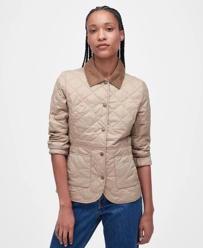 Deveron Quilted Jacket Blue Mistnavy Women Barbour Quilted Jackets