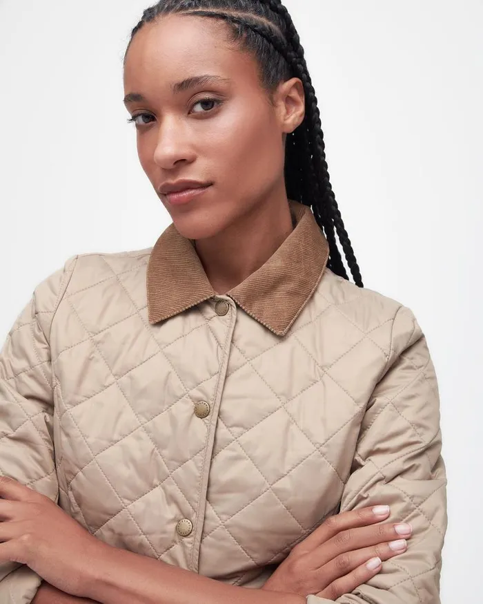 Deveron Quilted Jacket Blue Mistnavy Women Barbour Quilted Jackets
