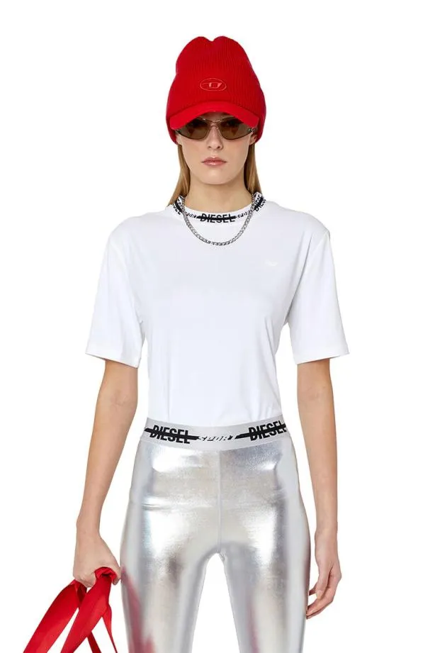 Diesel Awteepiperawt38 White Women TShirts and Tops