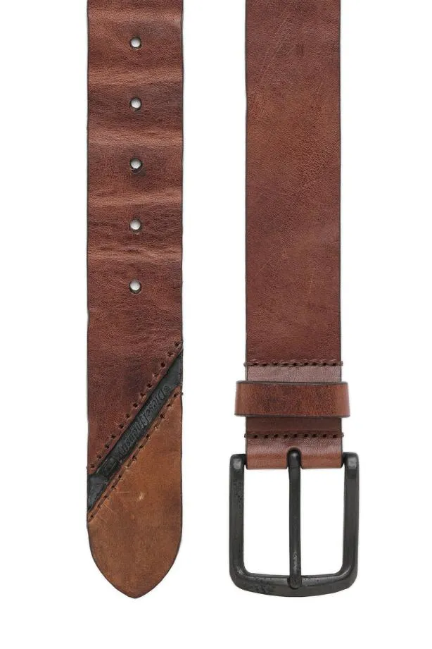 Diesel Bline Brown Leather Men Belts