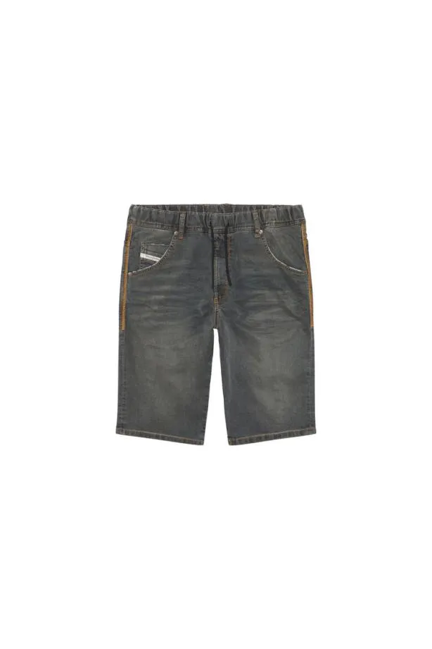 Diesel Dkrooshort Joggjeans Blackdark Grey Men Pants and Shorts