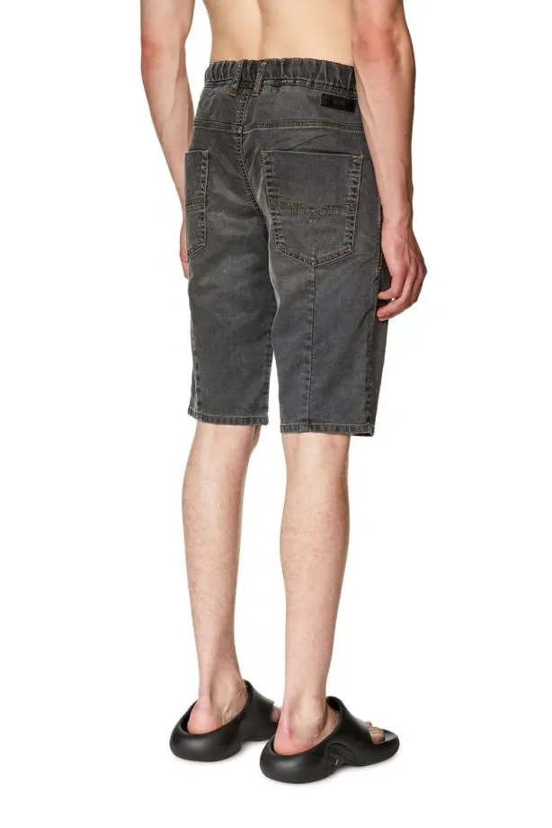 Diesel Dkrooshort Joggjeans Blackdark Grey Men Pants and Shorts