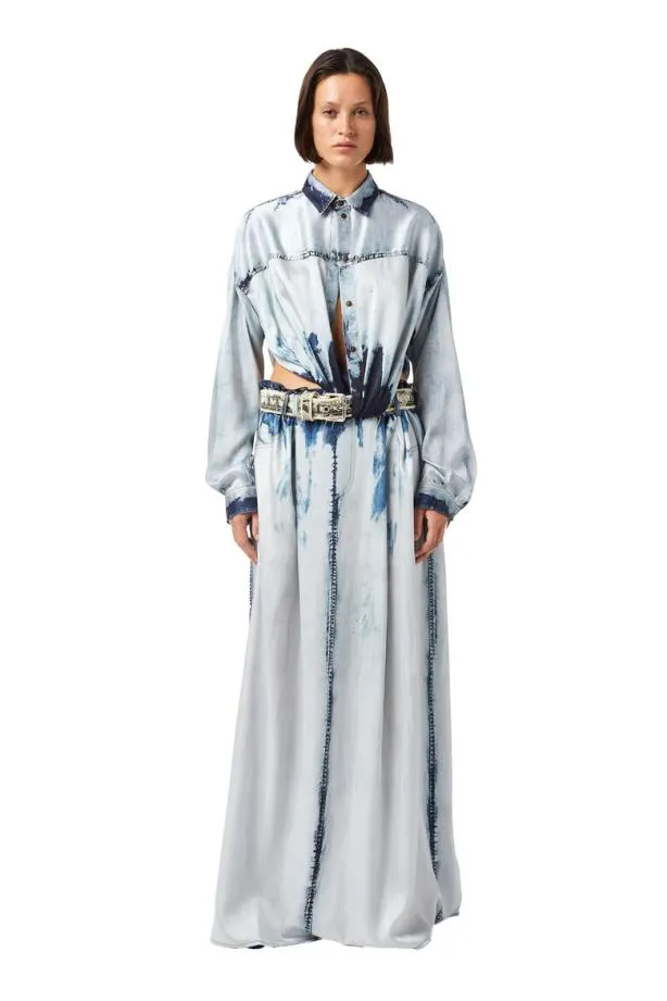 Diesel Dsuki Light Blue Women Dresses