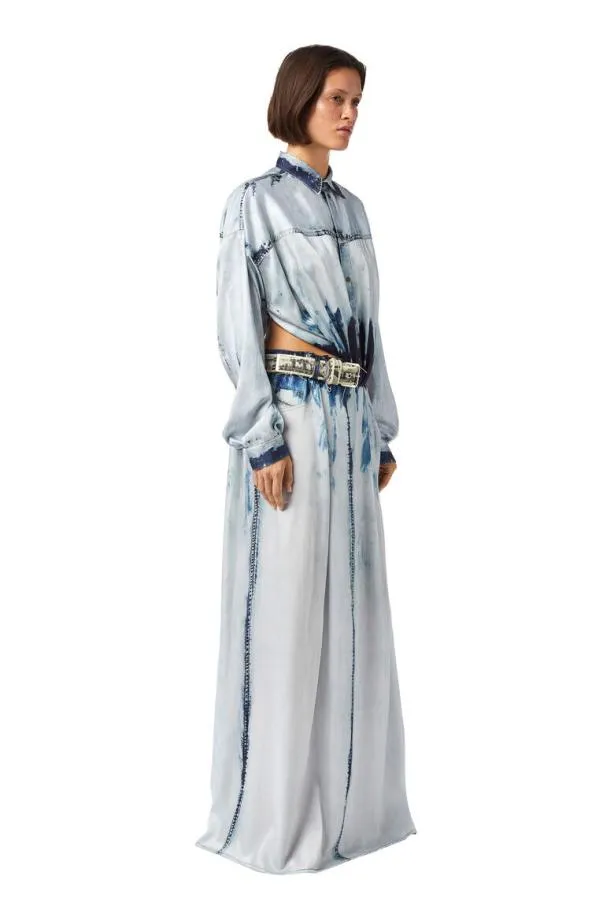 Diesel Dsuki Light Blue Women Dresses