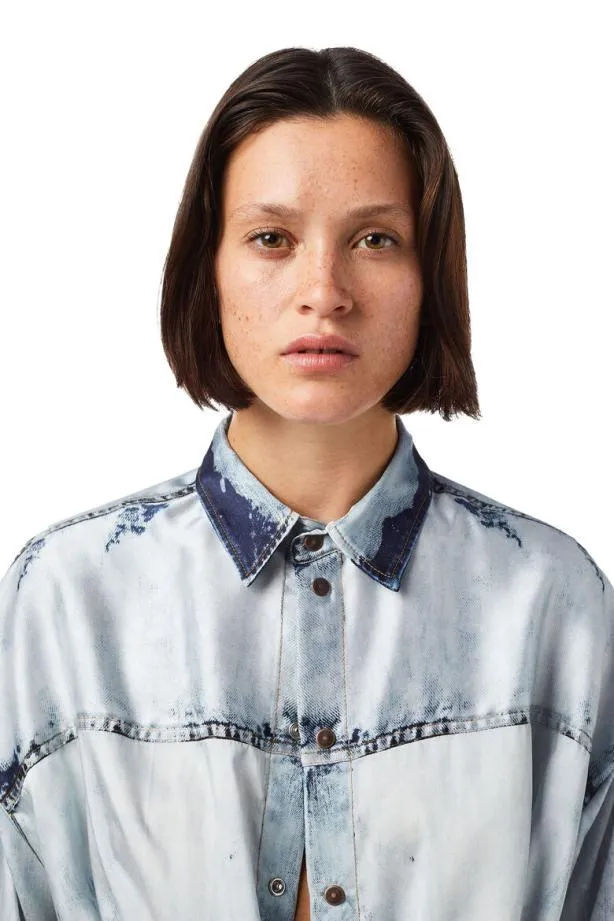 Diesel Dsuki Light Blue Women Dresses