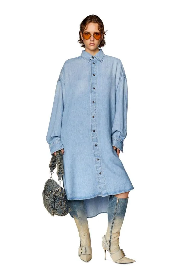 Diesel Dedavisls Light Blue Women Dresses