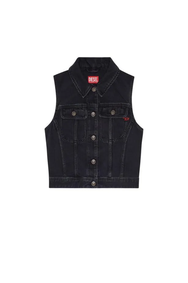 Diesel Deslimmysm Blackdark Grey Women Jackets