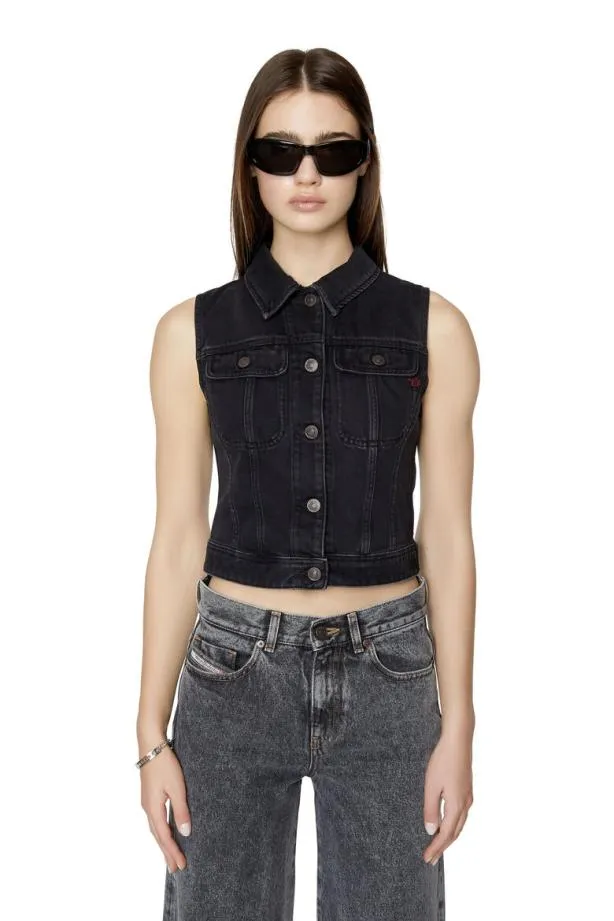 Diesel Deslimmysm Blackdark Grey Women Jackets