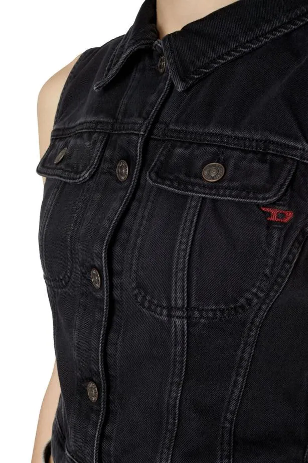 Diesel Deslimmysm Blackdark Grey Women Jackets