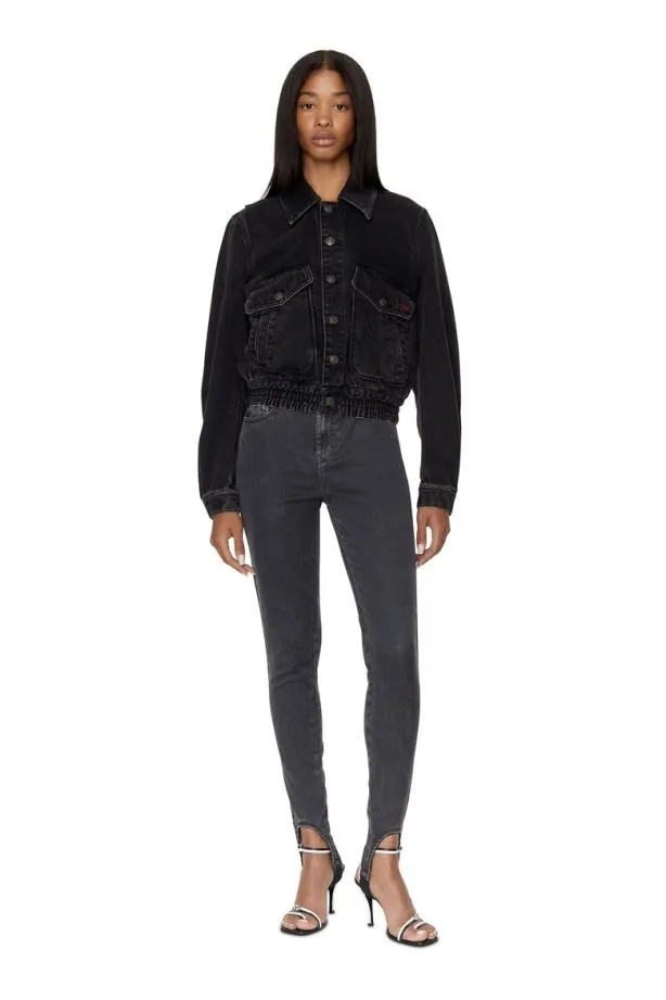 Diesel Detracy Bomber Jacket Blackdark Grey Women Jackets