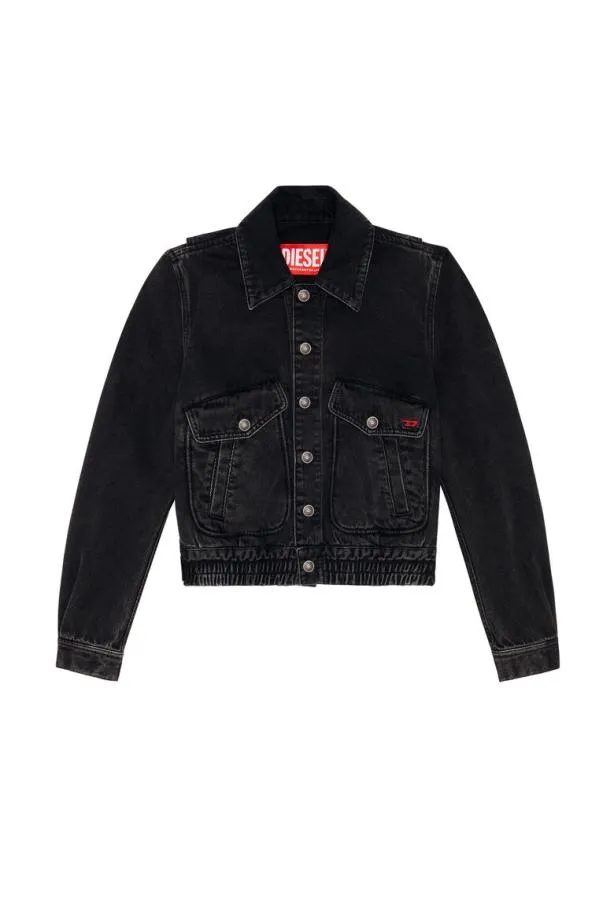 Diesel Detracy Bomber Jacket Blackdark Grey Women Jackets