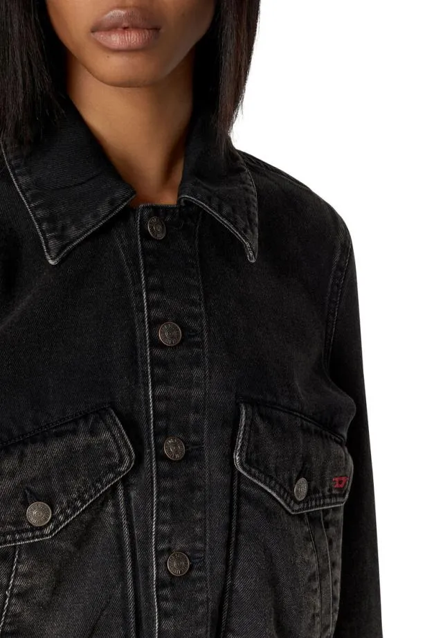 Diesel Detracy Bomber Jacket Blackdark Grey Women Jackets