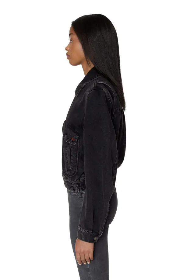 Diesel Detracy Bomber Jacket Blackdark Grey Women Jackets