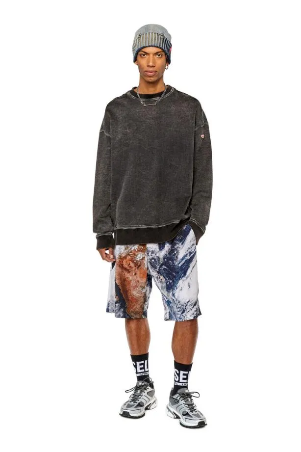 Diesel Pfergcmf Blackwhite Men Pants and Shorts
