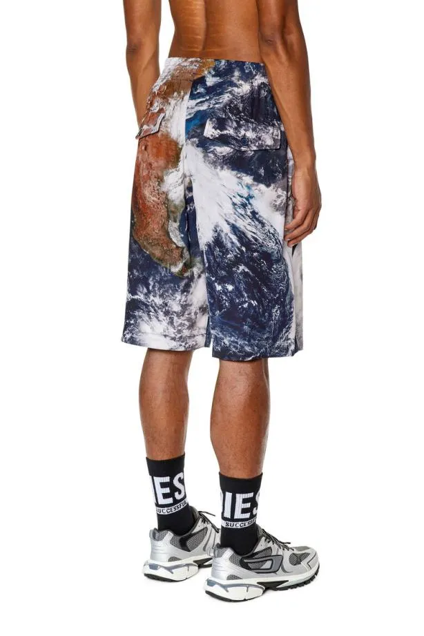 Diesel Pfergcmf Blackwhite Men Pants and Shorts